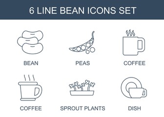 Canvas Print - 6 bean icons
