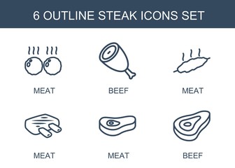 Sticker - steak icons