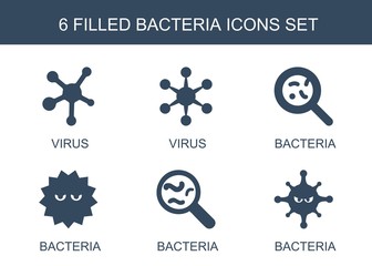 Poster - 6 bacteria icons