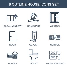 Poster - 9 house icons