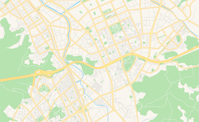  Printable street map of Anyang, South Korea