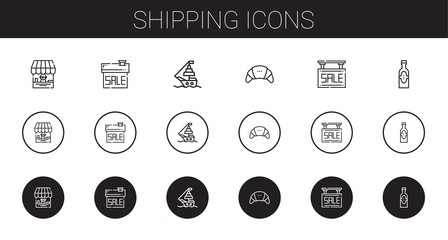 Poster - shipping icons set