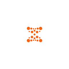 Poster - Abstract Hourglass vector icon. Time and Clock Company unusual logo template. Vector orange emblem on white background.