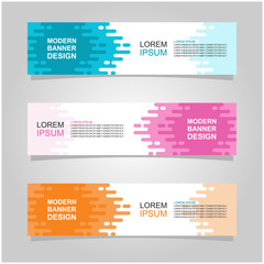 Wall Mural - vector abstract banner design web template set of 3. abstract geometric background used for letterhe