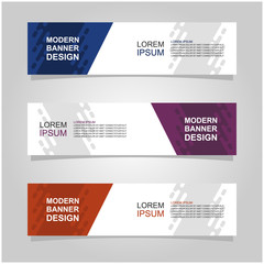 Wall Mural - vector abstract banner design web template set of 3. abstract geometric background used for letterhe