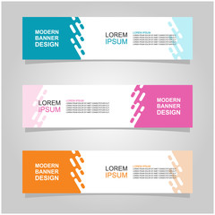 Wall Mural - vector abstract banner design web template set of 3. abstract geometric background used for letterhe