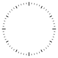 blank clock dial face vector illustration