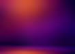 Purple violet red gradient blurred 3d background. Dark room illustration. Abstract wall and floor. Studio interior.