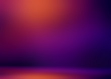 Purple Violet Red Gradient Blurred 3d Background. Dark Room Illustration. Abstract Wall And Floor. Studio Interior.