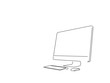 © 1494 - Computer isolated line drawing, vector illustration design. People using technology collection.