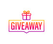 Giveaway banner for social media contests and special offer. Vector stock illustration.