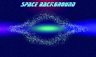 Aufkleber - Abstract space background with multicolor stars. Galaxy explosion.