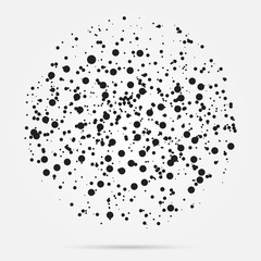 Wall Mural - Halftone abstract black random dots. Vector