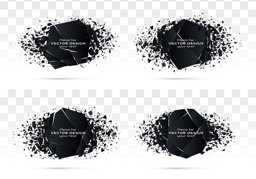 Explosion black glass.