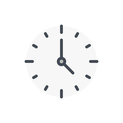 Poster - Time and clock color line icon. Watch and time management vector outline colorful sign.