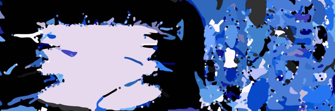 abstract modern art background with shapes and black, lavender and royal blue colors