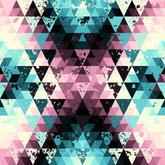 Fototapete - Seamless pattern of a triangles.. Aztec ornament. Vector image.