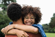 © Garage Island Crew/Stocksy - Happy young black couple in the park