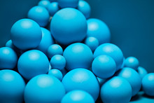 Abstraction Of Blue Spheres In Pile