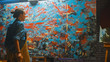 © Gorodenkoff - Talented Female Artist Drawing with Paint Brush Energetically and Enthusiastically, She Creates Modern Masterpiece of the Oil Painting. Creative Studio with Large Canvas. Side View Shot