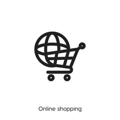 Poster - online shopping icon vector