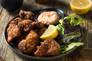 Canvas Print - Homemade Japanese Fried Chicken Karaage