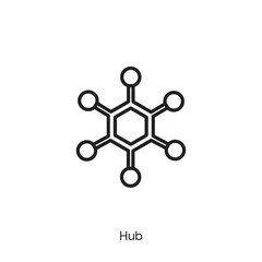 Poster - hub icon vector