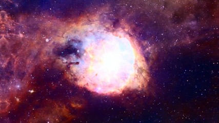 Wall Mural - big bang or supernova star in space loop animation