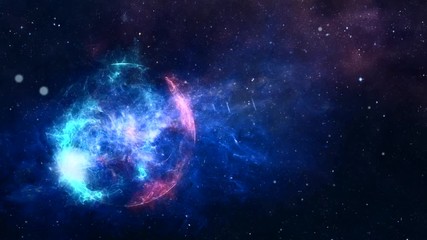 Wall Mural - abstract loop animation of wormhole in space