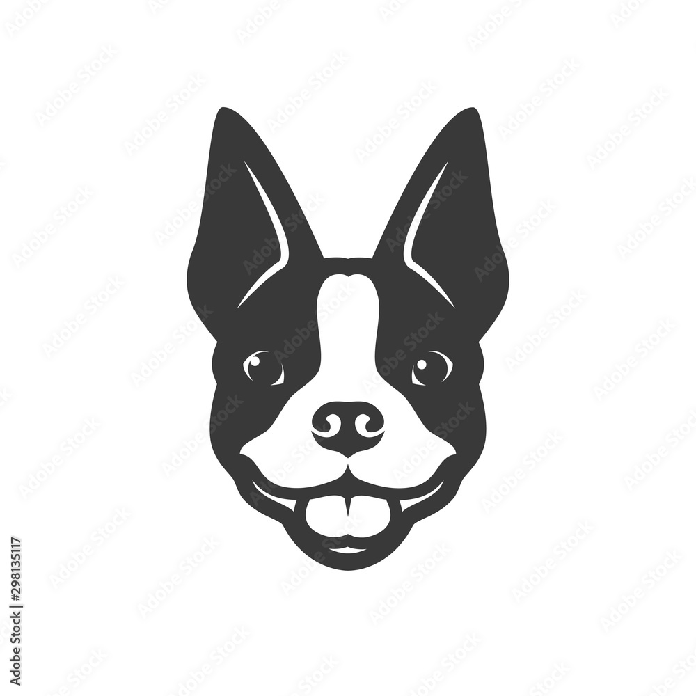 Boston terrier dog - vector illustration - obrazy, fototapety, plakaty 