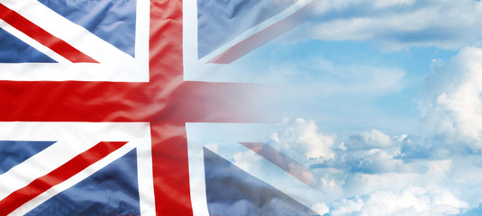 Sticker - UK flag and sky