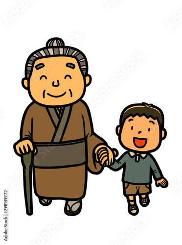 お年寄り おばあちゃん 孫 男の子 手をつなぐ 仲良し Acheter Ce Vecteur Libre De Droit Et Decouvrir Des Vecteurs Similaires Sur Adobe Stock Adobe Stock