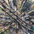 © AmazingAerialAgency - Aerial view above Hong Kong downtown.