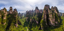Aerial View Of Avatar Mountains, Zhangjiajie National Forest Park, China