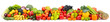 © Serghei V - Panorama of multicolored fruits and vegetables isolated on white