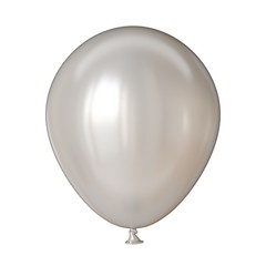 Single white balloon 3D