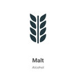 Malt vector icon on white background. Flat vector malt icon symbol sign from modern alcohol collection for mobile concept and web apps design.