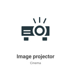 Poster - Image projector vector icon on white background. Flat vector image projector icon symbol sign from modern cinema collection for mobile concept and web apps design.