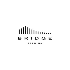 Wall Mural - bridge logo vector icon illustration line outline monoline