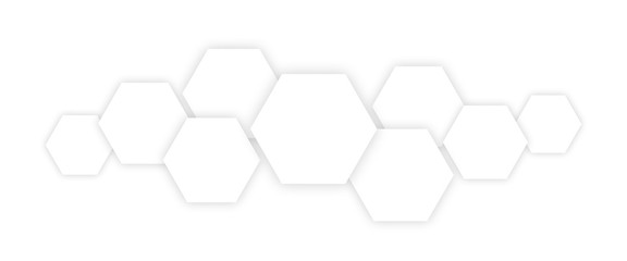 Poster - Polygons technology white cells in white background