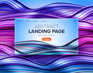 Poster - Abstract Distorted Stripe Background