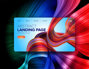 Poster - Abstract Distorted Stripe Background