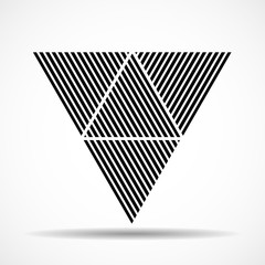 Abstract triangles of lines, geometric shapes. Vector design elements