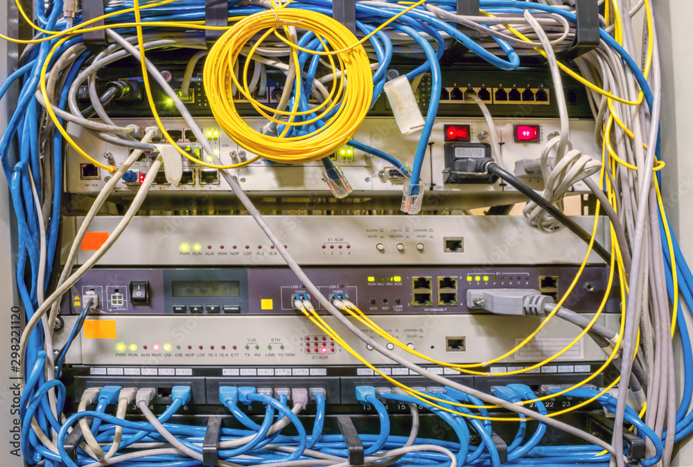 Telecom Box Types There is a bundle of fiber optic wire in the datacenter server room ...
