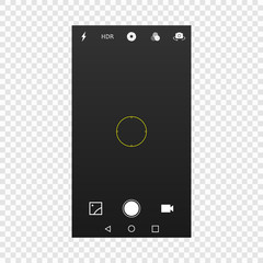 Camera screen of mobile cellphone
