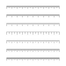 Set Of Ruler Inches And Cm Scale