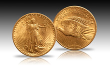 United States Gold Coin Double Eagle 20 Twenty Dollars 1908