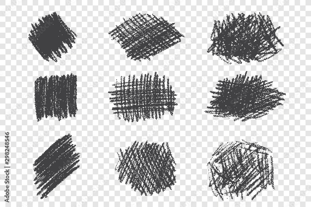 Types of different pen hatching hand drawn set Stock Vector | Adobe Stock