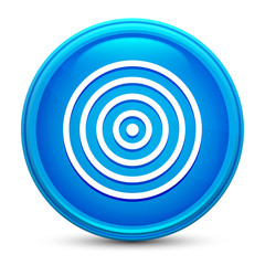 Poster - Target icon glass shiny blue round button isolated design vector illustration