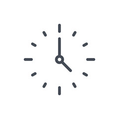 Poster - Time and clock line icon. Watch and time management vector outline sign.